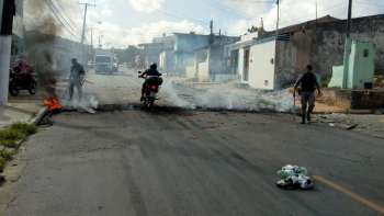 Protesto termina com arrastão