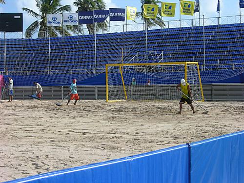 Arena montada para os jogos do Desafio Internacional