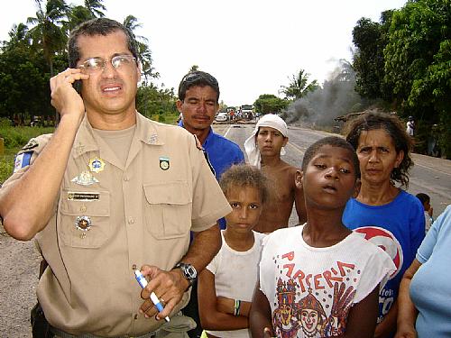 Capitão PM Casado, do Centro de Gerenciamento de Crise