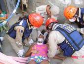 Bombeiros levaram a dona de casa para o Hospital Pronto Socorro