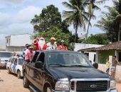 Chegada de Papai Noel ao povoado de Luziapólis