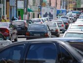 Centro da cidade ficou congestionado durante toda a manhã