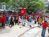 Trabalhadores rurais sem-terra ocupam canteiro de obras da ALE