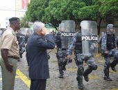 Comandante da PM, coronel Deraldo, e chefe do Gabinete Militar, coronel Ronaldo dos Santos