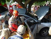 Acidente movimentou equipes de resgate do Corpo de Bombeiros