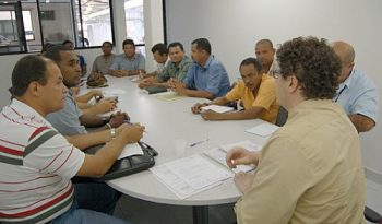 Audiência realizada na PRT, nesta terça-feira (30), com as duas chapas de oposição do Sinttro