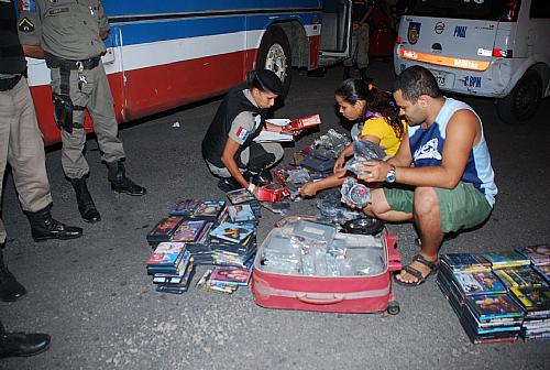 Produtos apreendidos pela Polícia