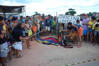 Policiais do 5º BPM estiveram no local