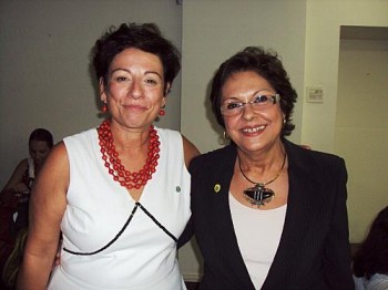 Nilcéia Freire e Solange Jurema durante a solenidade no Rio