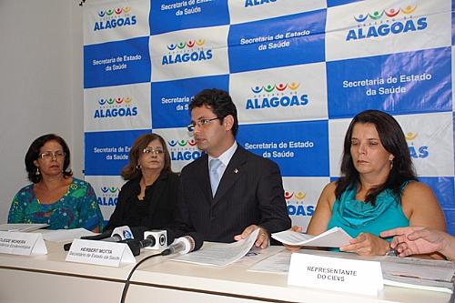 Coletiva confirmou caso de gripe A em Alagoas