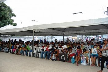 Polícia Militar está no local para garantir a ordem