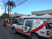 Polícia Militar está no local para garantir a ordem