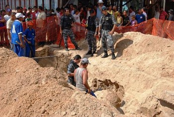 Mina foi encontrada durante escavação