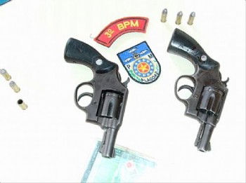 Armas apreendidas pela polícia