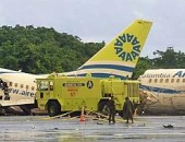 Avião acidentado nesta segunda-feira, em San Andrés, na Colômbia