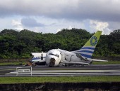 Imagem mostra outro ângulo do Boeing 737 acidentado no aeroporto de San Andrés, na Colômbia