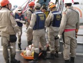 Equipes do Corpo de Bombeiros realizaram os primeiros atendimentos