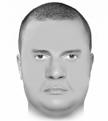 Retrato falado de suspeito de matar policial