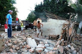 Moradores foram despejados do terreno do Aeroporto Freitas Melro