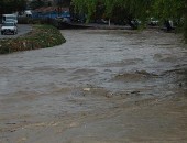 As chuvas também foram responsáveis pelo transbordo do Riacho Salgadinho