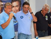 Teotonio Vilela saúda senador Aécio Neves em Alagoas