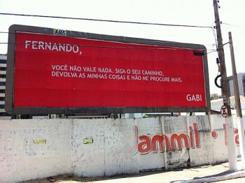 Propaganda semelhante em Aracaju