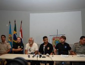 A coletiva reuniu a cúpula da Segurança Pública em Alagoas