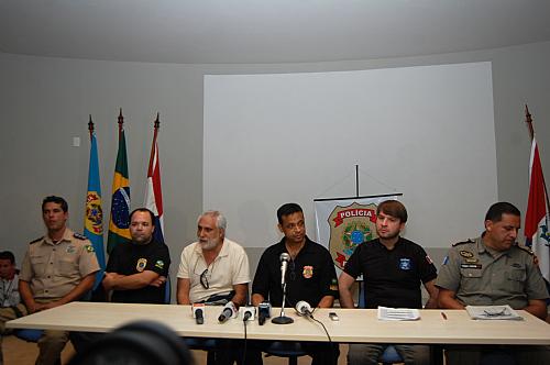 A coletiva reuniu a cúpula da Segurança Pública em Alagoas