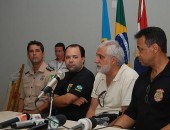 Durante a entrevista coletiva foram transmitidos dados parciais do pleito eleitoral