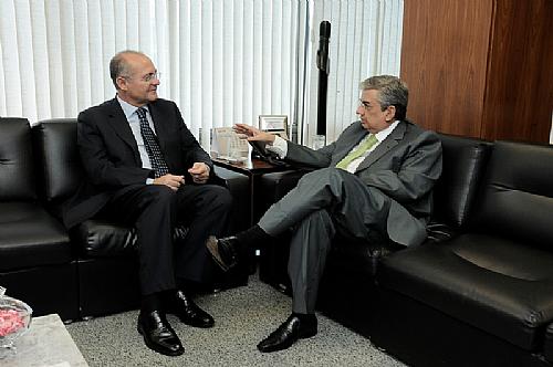 Renan com o ministro da Previdência Garibaldi Alves