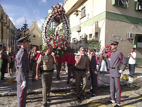 Militares homenagearam São Jorge nessa terça-feira, dia 27