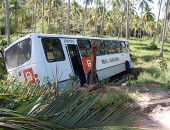 Ônibus foi parar no Sítio Jacarecica