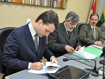 Eduardo Tavares e Procurador Chefe do MP de Contas, Rodrigo Schneider