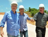 Renan com Amaral e Almeida visitou obras dos novos corredores de trânsito