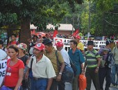 MST saindo do IBAMA e se dirigindo para a Eletrobras