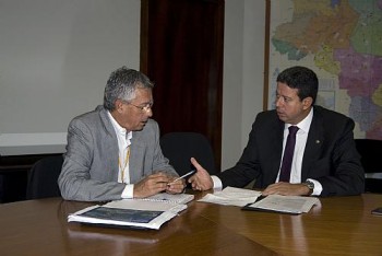 Arthur Lira em reunião com o presidente do Ibama