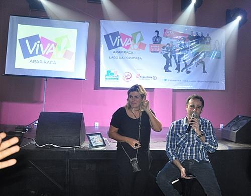 Yale Fernandes durante a apresentação do Viva Arapiraca para a imprensa