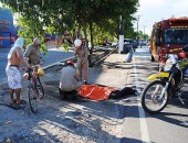 Vítimas foram socorridas pelo Samu; colisão de ataque de abelhas