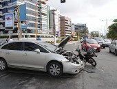 Colisão deixou trânsito lento na Avenida Álvaro Otacílio