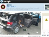 Bope publica no Twitter foto do carro com o corpo do traficante 'Matemático'