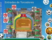 Mapa da entrada das torcidas no Rei Pelé