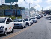 Trânsito lento na Leste/Oeste no sentido praia/centro