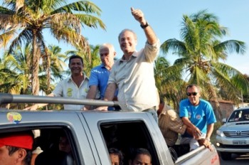 Na cidade de Maragogi, Renan confirma o apoio do PMDB ao candidato Henrique Madeira