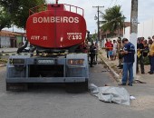 Assaltante morre atropelado por caminhão do Corpo de Bombeiros