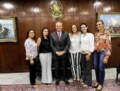 Mulheres do PMDB alagoano foram recebidas pelo presidente do Senado