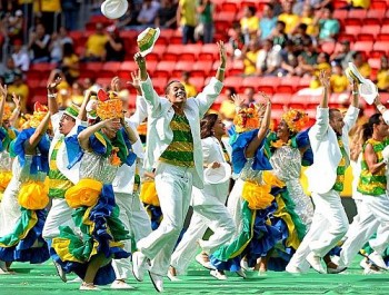 Cerimônia homenageou países participantes e, naturalmente, o Brasil