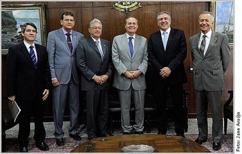 Renan com Téo Vilela, Padilha, Villas Boas, Wanderley e Domício Silva em Brasília