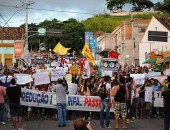 Vários temas entraram na pauta dos manifestantes