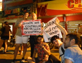 Protesto também reuniu centenas em Arapiraca