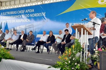 Momento do acionamento do botão que colocou a subestação em funcionamento